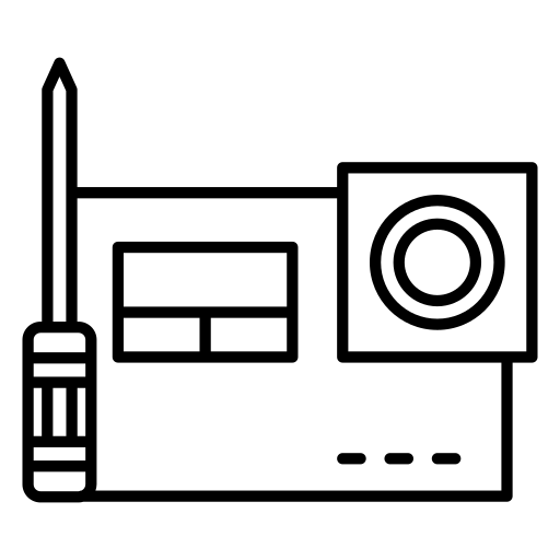 Electronic, repair, service, camera, go pro icon
